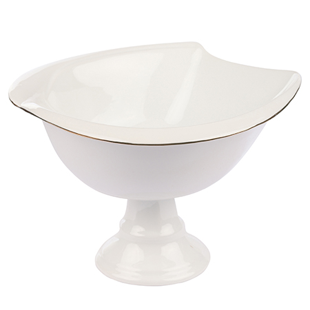 90023-149S Фруктовница на ножке керамика LR (х8)