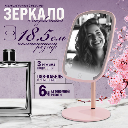 12230 Зеркало для нанесения макияжа с подсветкой 3 режима MB (х24)