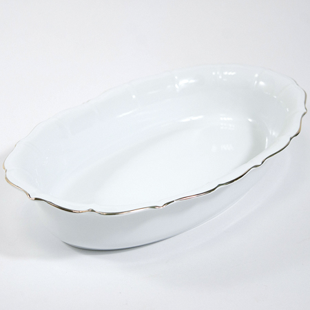 90079-400S Блюдо сервировочное для подачи керамика 34х22,5х7 LR (х10)